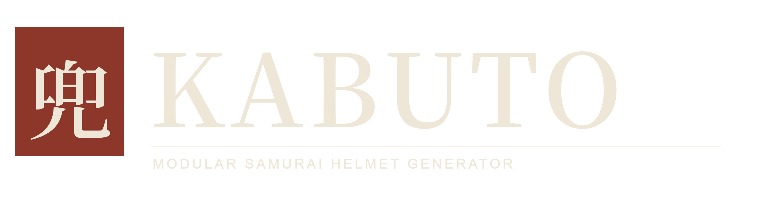 KABUTO — Modular Samurai Helmet Generator